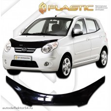 Дефлектор капота Kia Picanto (Classic черный) 2007