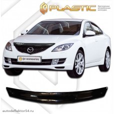 Дефлектор капота Mazda 6 седан (Classic черный) 2007-2012