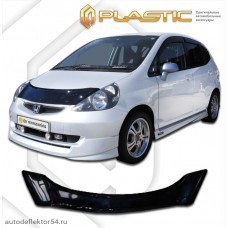 Дефлектор капота Honda Jazz (Classic черный) 2001-2007