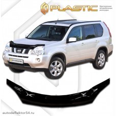 Дефлектор капота (exclusive) Nissan X-Trail (Classic черный) 2007-2010