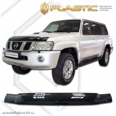 Дефлектор капота Nissan Patrol (Classic черный) 2005-2010