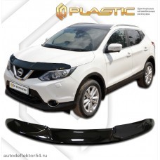 Дефлектор капота Nissan Qashqai (Classic черный) 2014–2018