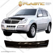 Дефлектор капота SsangYong Rexton (Classic черный) 2001-2007