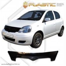 Дефлектор капота Toyota Yaris (Classic черный) 1999-2005