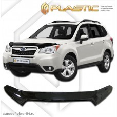 Дефлектор капота Subaru Forester (Classic черный) 2012–2018