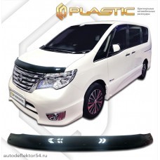 Дефлектор капота Nissan Serena (Classic черный) 2013-2016