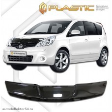 Дефлектор капота Nissan Note (Classic черный) 2010–2014