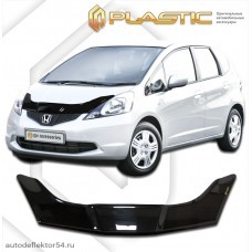 Дефлектор капота Honda Fit (Classic черный) 2008-2013