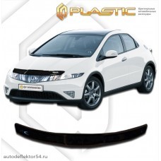 Дефлектор капота Honda Civic 5D (Classic черный) 2007-2012