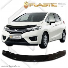 Дефлектор капота Honda Fit (Classic черный) 2014–н.в.