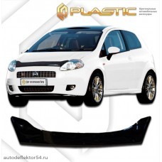 Дефлектор капота Fiat Punto (Classic черный) 2008