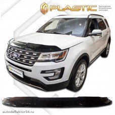 Дефлектор капота (exclusive) Ford Explorer (Classic черный) 2016-н.в.