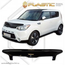 Дефлектор капота Kia Soul (Classic черный) 2014–2017