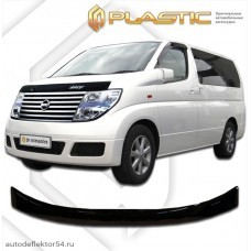 Дефлектор капота Nissan Elgrand (Classic черный) 2002-2005