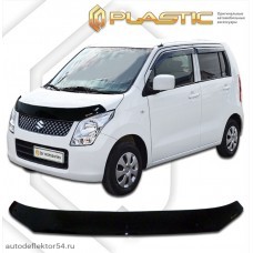 Дефлектор капота Suzuki Wagon R (Classic черный) 2008-2011