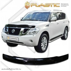 Дефлектор капота (exclusive) Nissan Patrol (Classic черный) 2011–н.в.