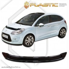 Дефлектор капота Citroen C3 хэтчбэк 5 Door (Classic черный) 2009–2013