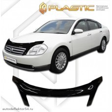 Дефлектор капота (exclusive) Nissan Teana (Classic черный) 2003-2008