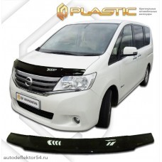 Дефлектор капота Nissan Serena (Classic черный) 2010-2013