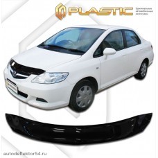 Дефлектор капота Honda Fit Aria (Classic черный) 2005-2009