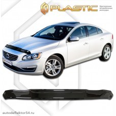 Дефлектор капота Volvo S60 (Classic черный) 2013–н.в.