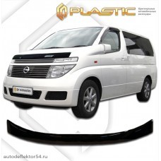 Дефлектор капота Nissan Elgrand (Classic черный) 2006–2010