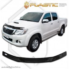 Дефлектор капота Toyota Hilux (Classic черный) 2012-2015