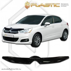 Дефлектор капота Citroen C4 седан (Classic черный) 2013–н.в.